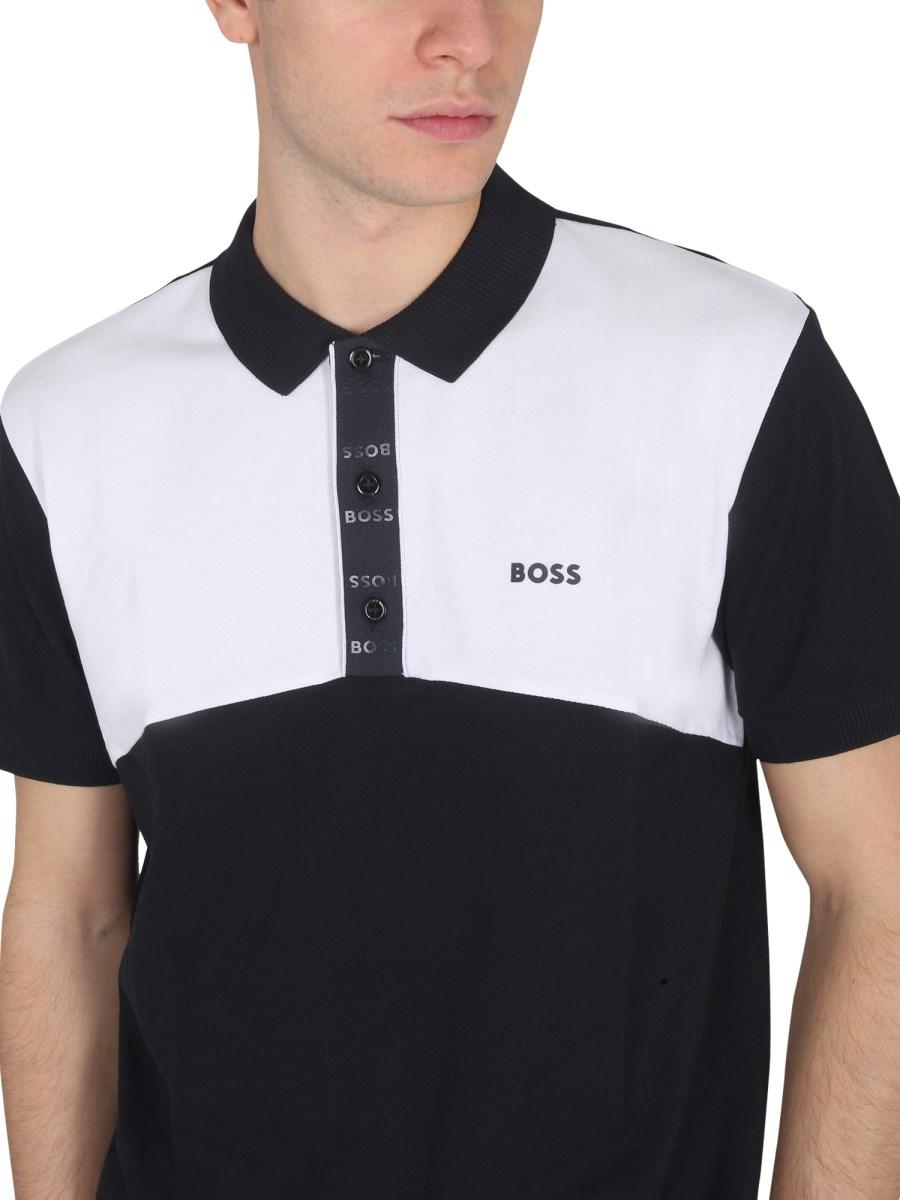 BOSS POLO IN COTONE CON LOGO