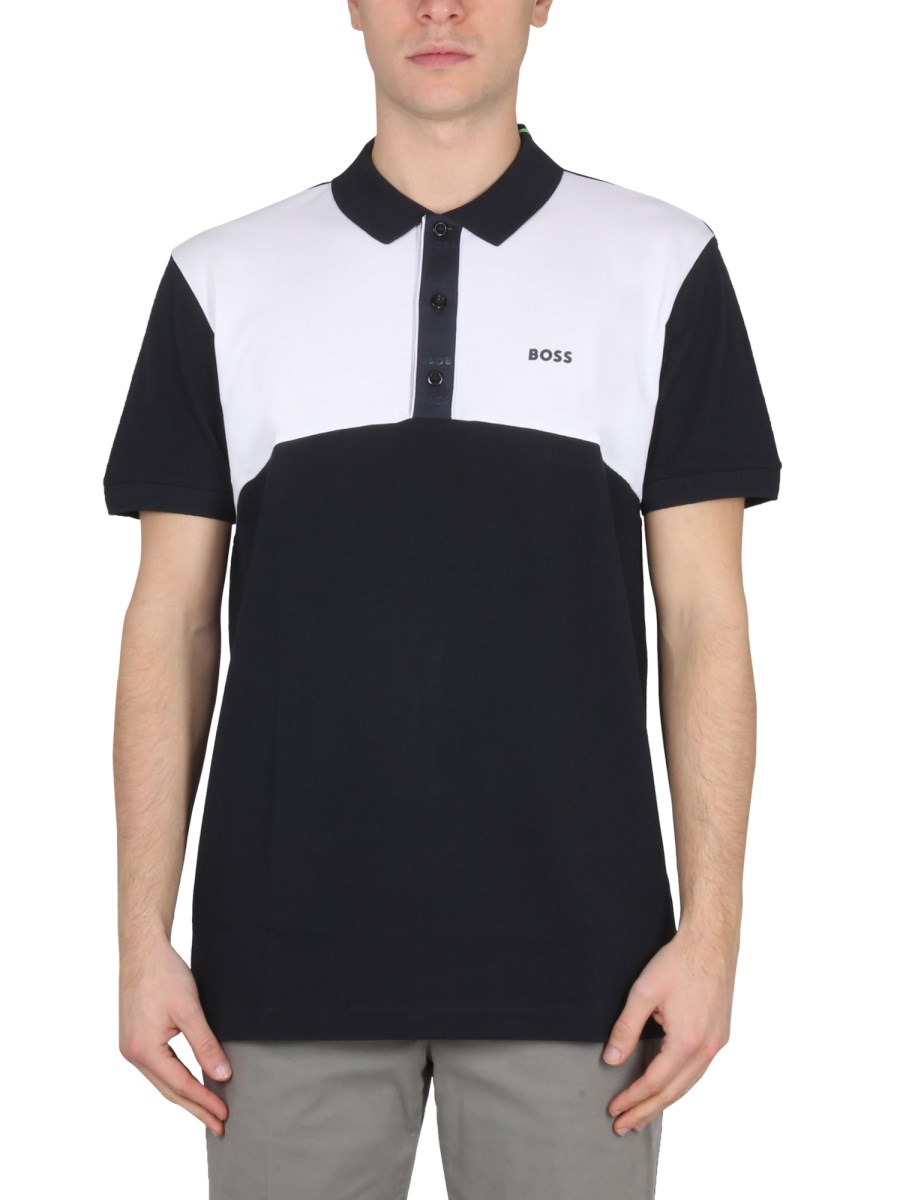 BOSS POLO IN COTONE CON LOGO