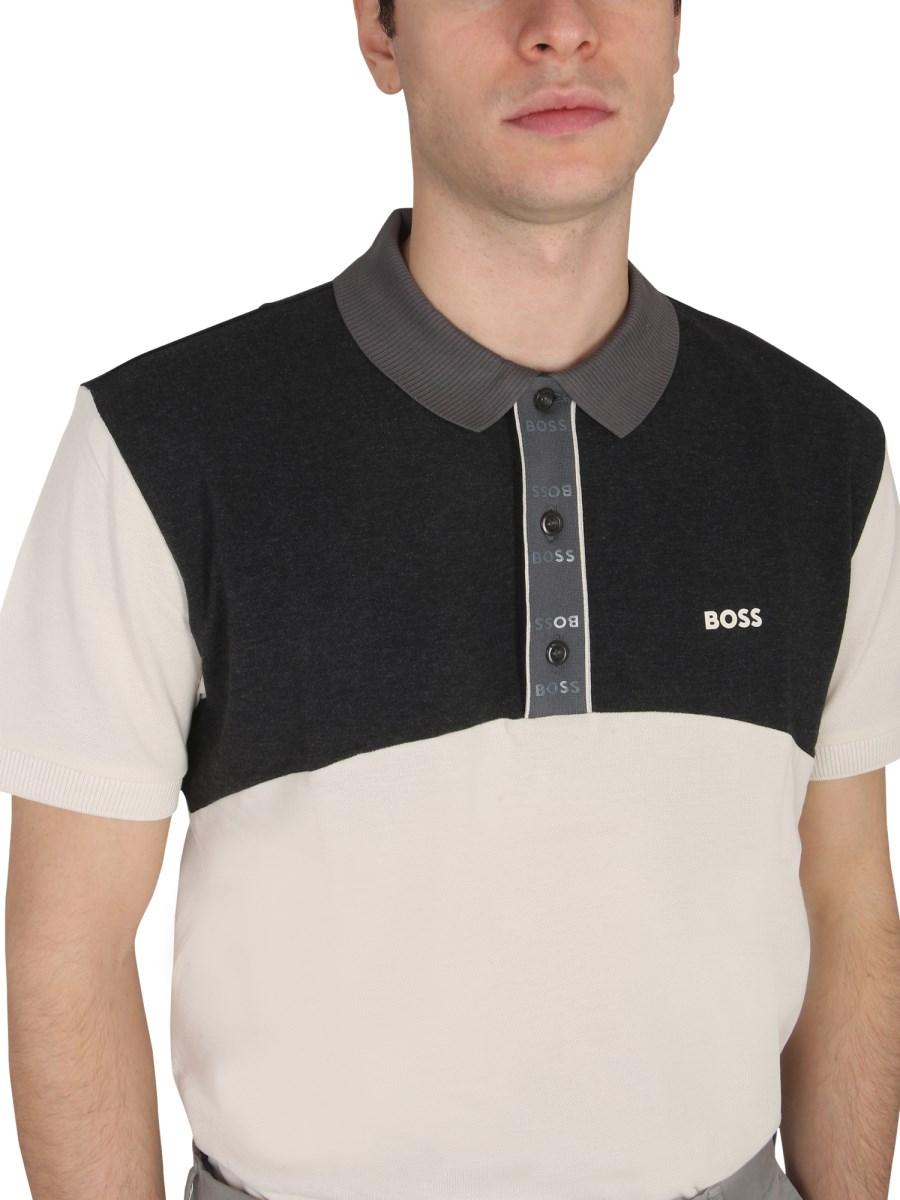 BOSS POLO IN COTONE CON LOGO