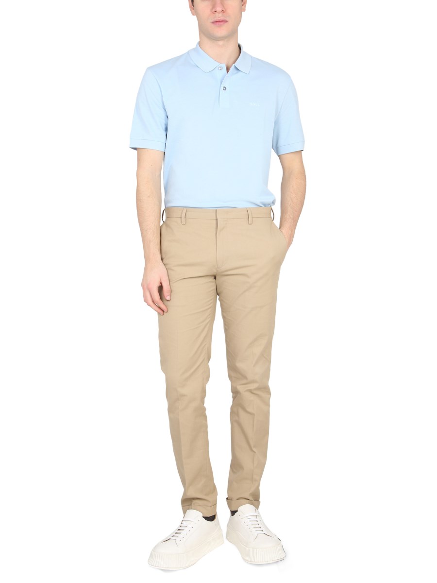 BOSS POLO IN COTONE CON RICAMO LOGO