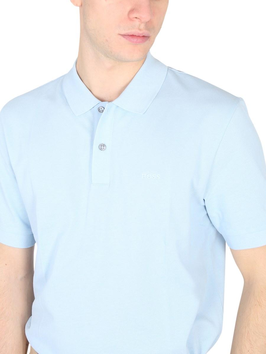 BOSS POLO IN COTONE CON RICAMO LOGO