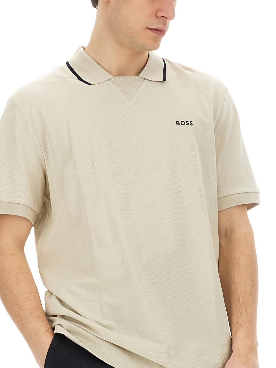 BOSS POLO IN PIQUÉ DI COTONE CON RICAMO LOGO