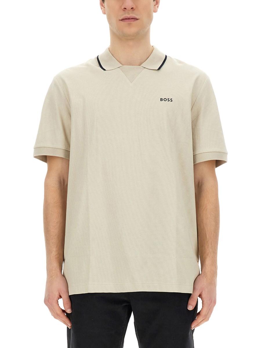 BOSS POLO IN PIQUÉ DI COTONE CON RICAMO LOGO