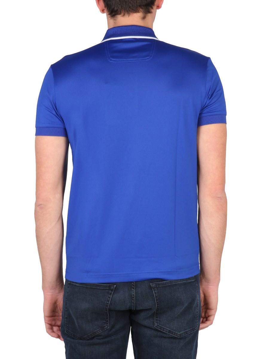 BOSS POLO IN TESSUTO TECNICO CON LOGO