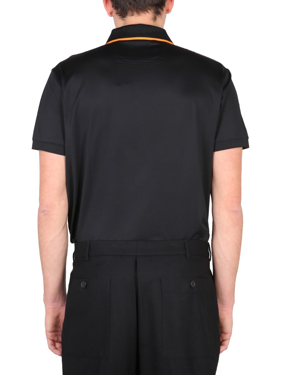 BOSS POLO IN TESSUTO TECNICO CON LOGO