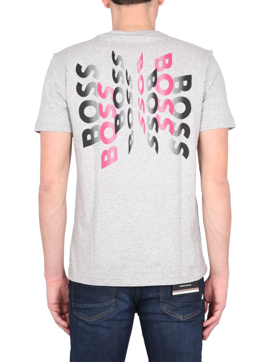 BOSS T-SHIRT IN COTONE CON STAMPA LOGO