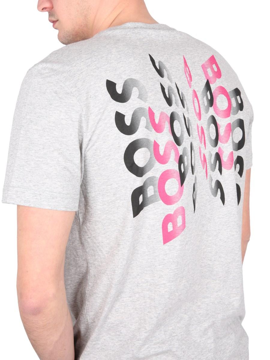 BOSS T-SHIRT IN COTONE CON STAMPA LOGO