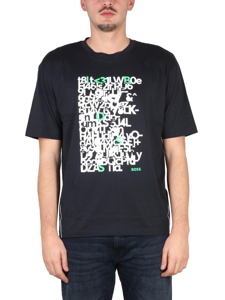 BOSS T-SHIRT IN COTONE CON STAMPA LOGO
