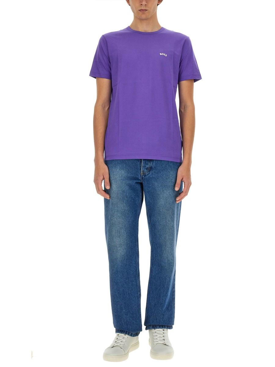 BOSS T-SHIRT IN JERSEY DI COTONE CON LOGO