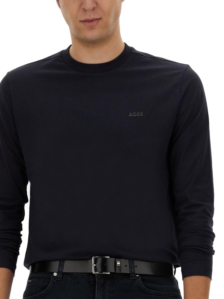 BOSS T-SHIRT IN JERSEY DI COTONE CON LOGO
