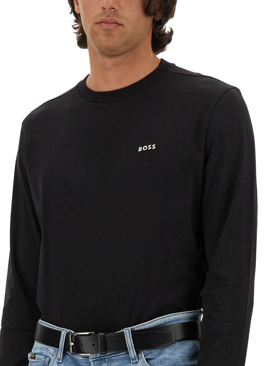 BOSS T-SHIRT IN JERSEY DI COTONE CON LOGO