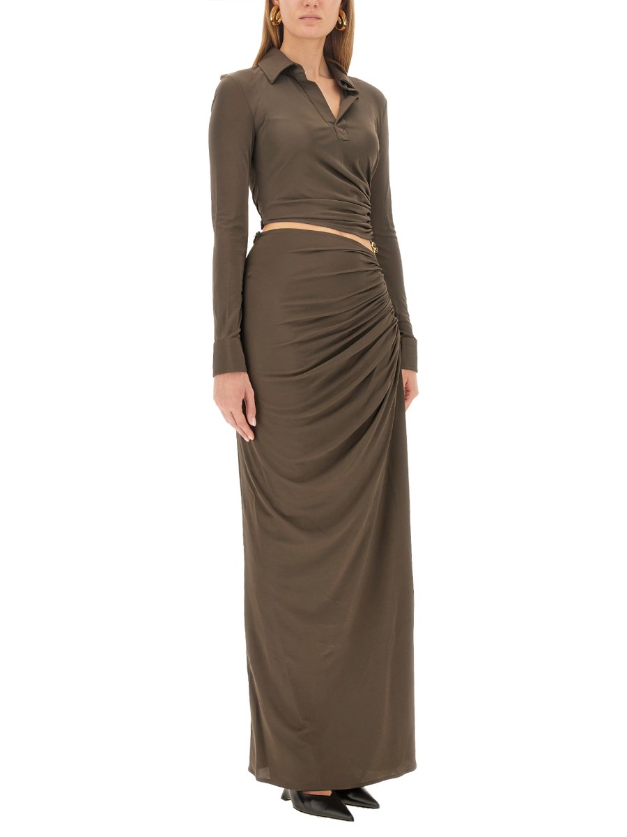 BOTTEGA VENETA ABITO LUNGO KNOT IN JERSEY LEGGERO