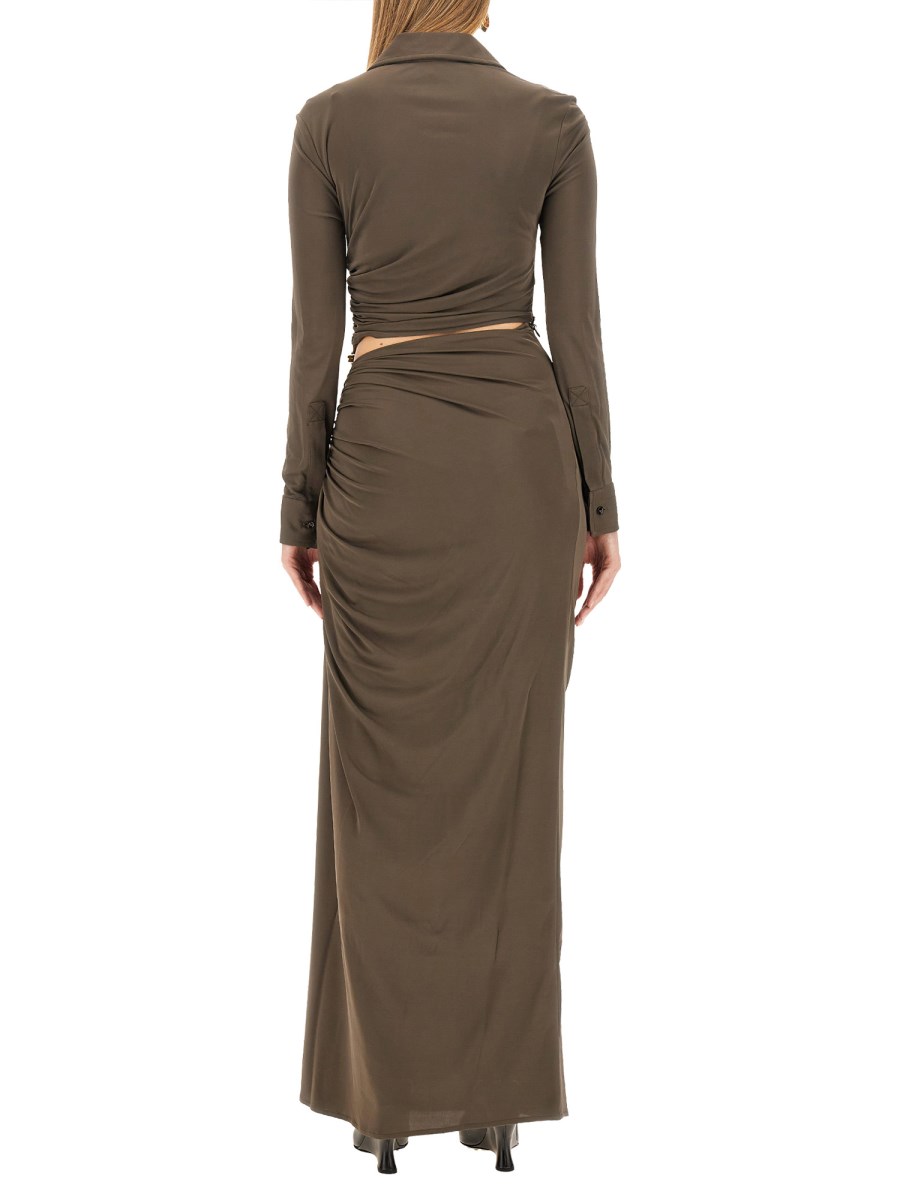 BOTTEGA VENETA ABITO LUNGO KNOT IN JERSEY LEGGERO