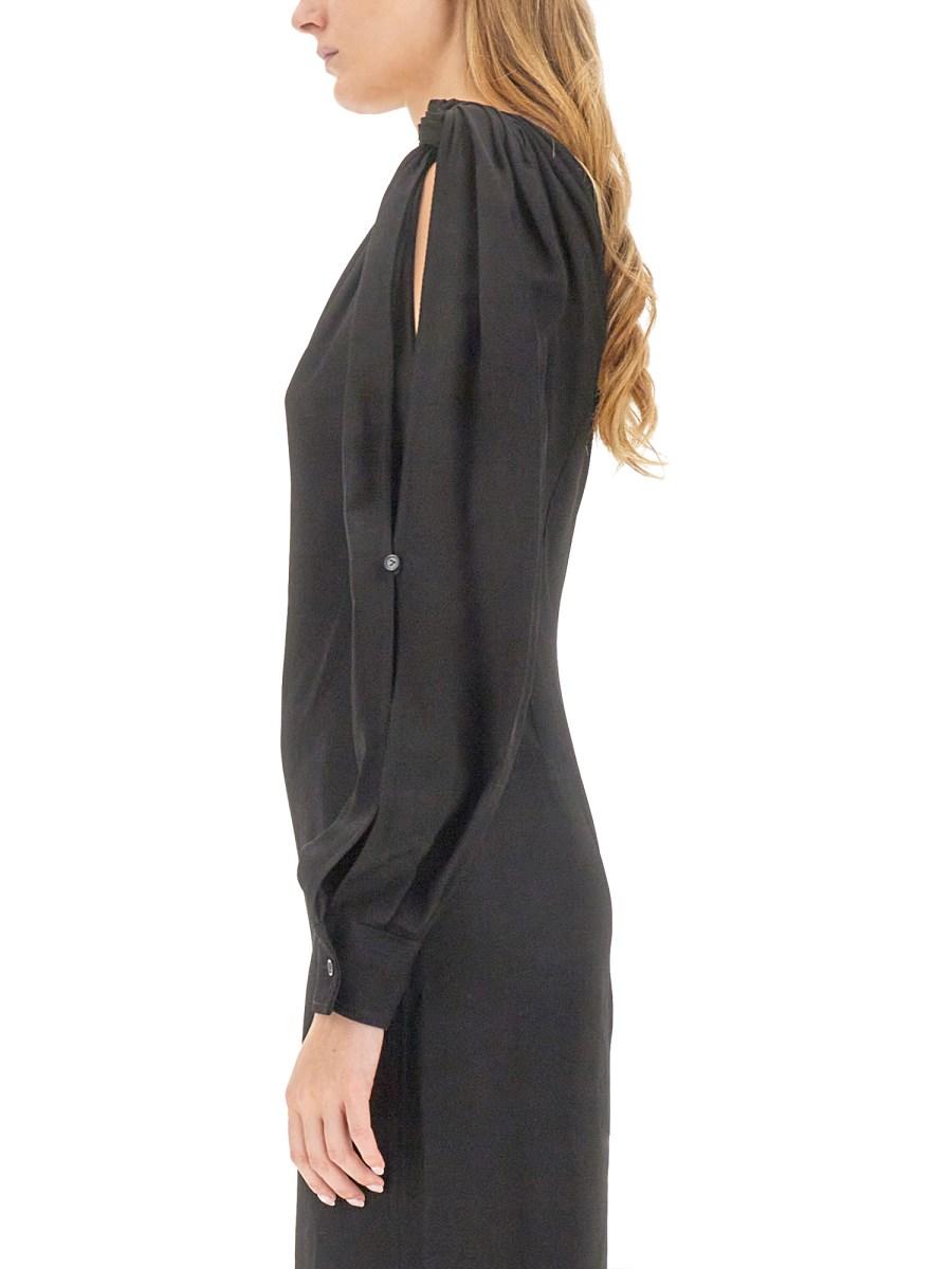 BOTTEGA VENETA ABITO MIDI IN VISCOSA