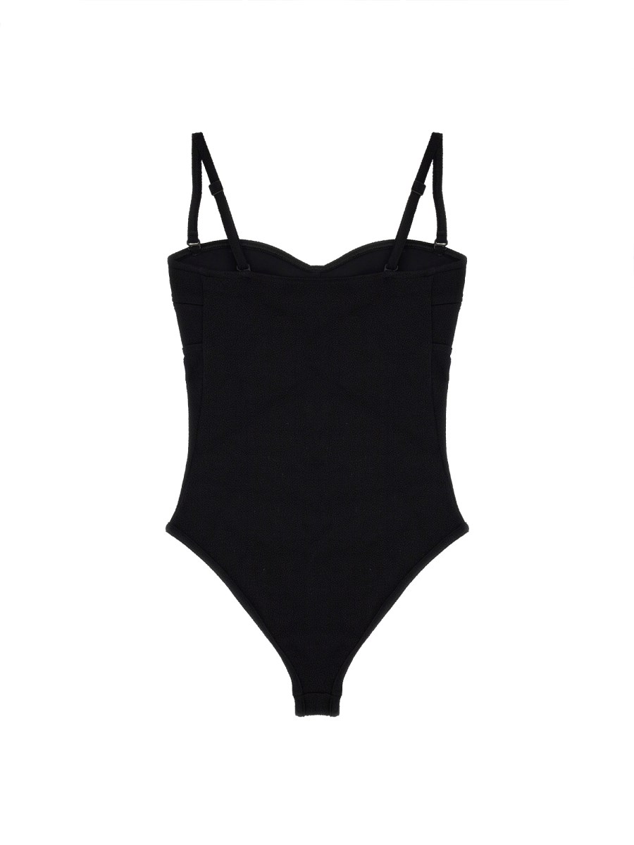 BOTTEGA VENETA BODY BUSTIER IN NYLON TESTURIZZATO