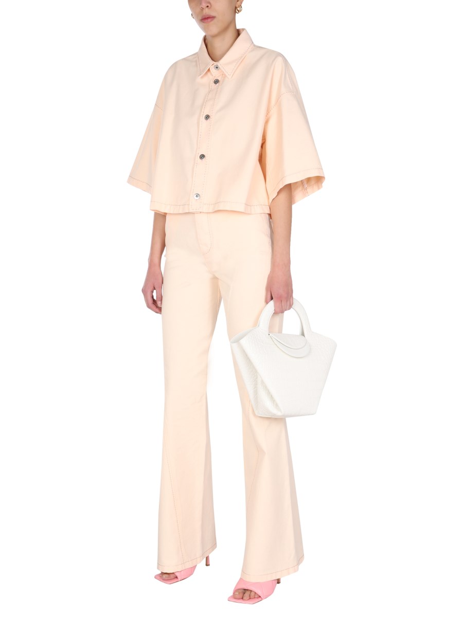 BOTTEGA VENETA BORSA DOLL IN PELLE STAMPA COCCO