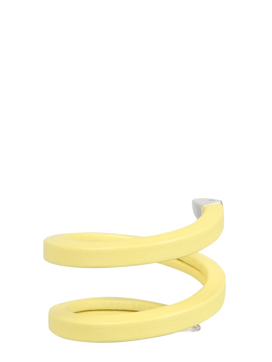 BOTTEGA VENETA BRACCIALE A SPIRALE IN NAPPA