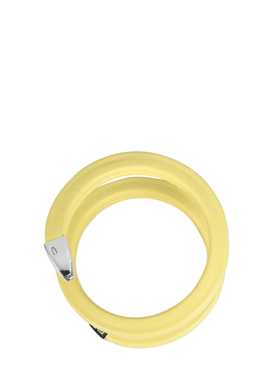 BOTTEGA VENETA BRACCIALE A SPIRALE IN NAPPA