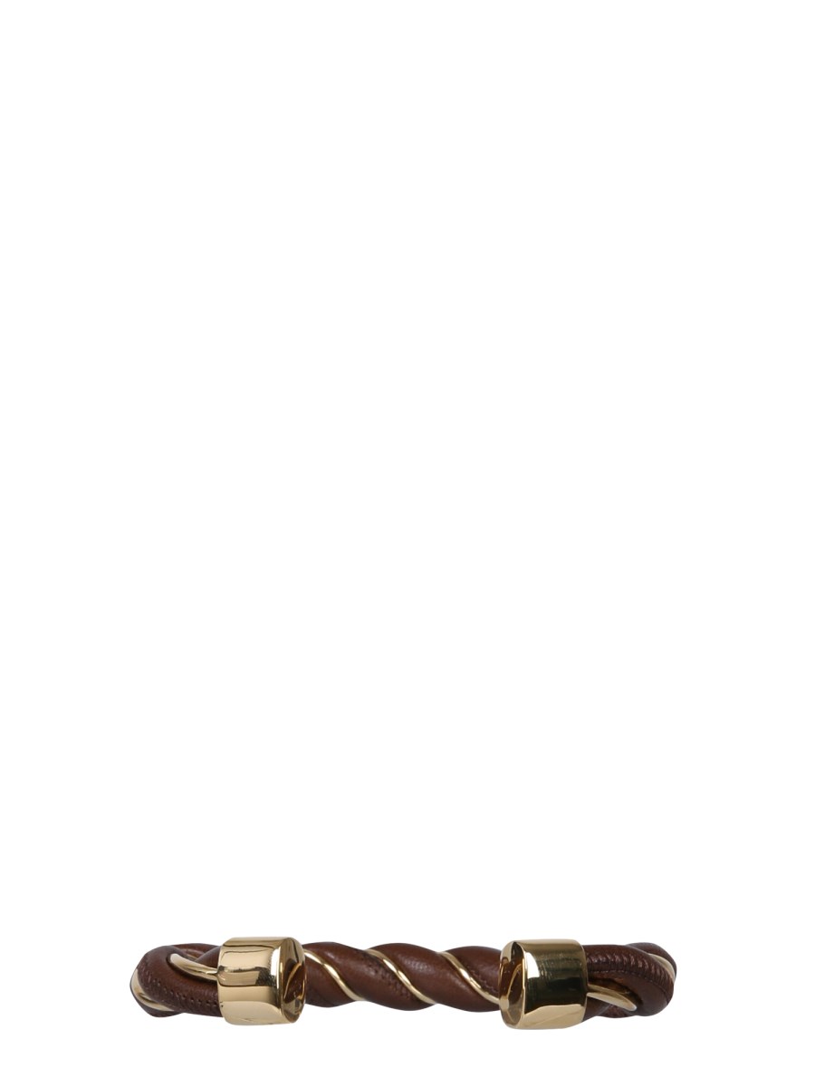 BOTTEGA VENETA BRACCIALE A SPIRALE IN NAPPA