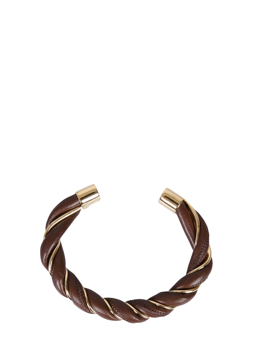 BOTTEGA VENETA BRACCIALE A SPIRALE IN NAPPA