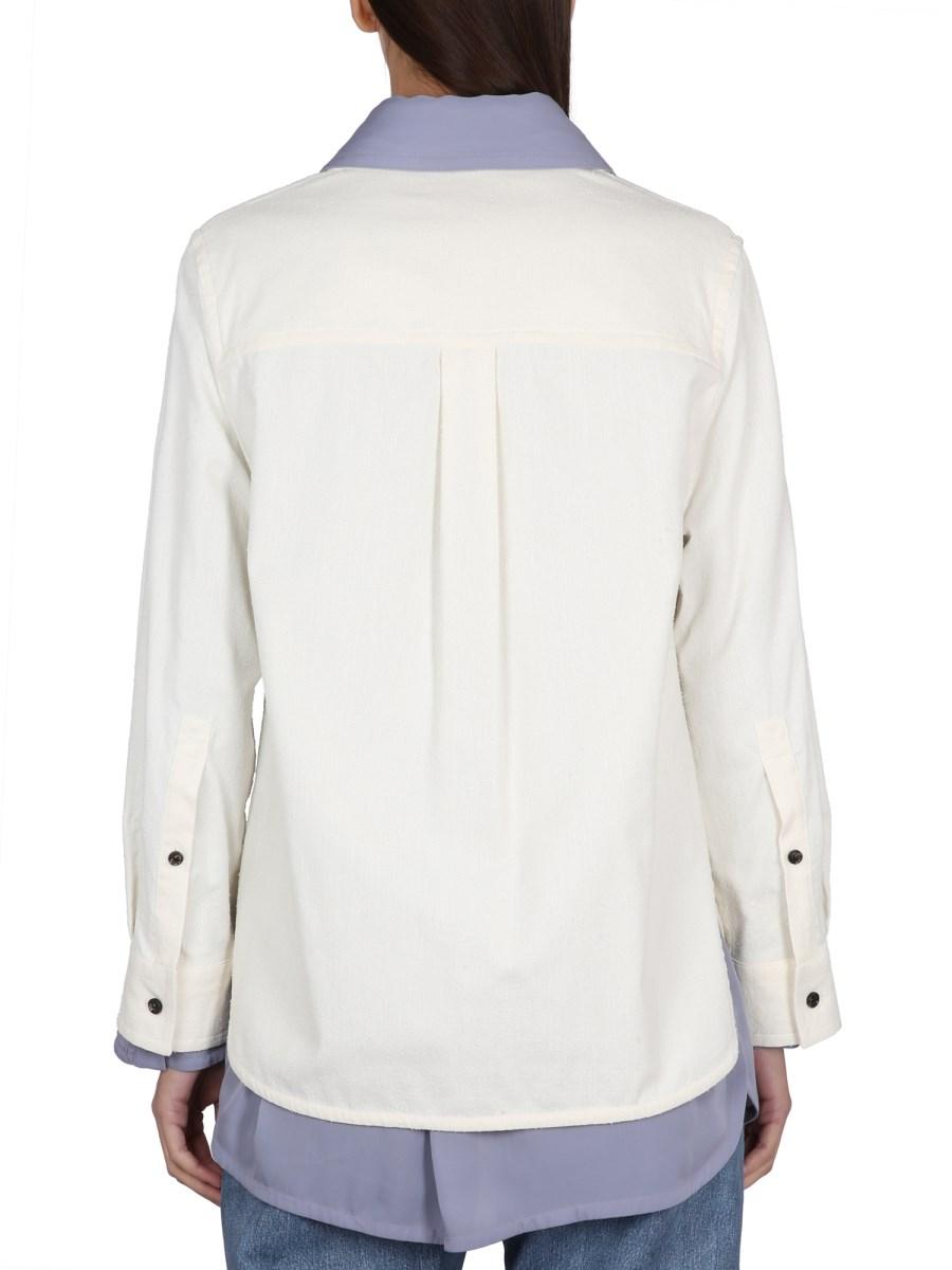 BOTTEGA VENETA CAMICIA IN COTONE DOPPIO STRATO