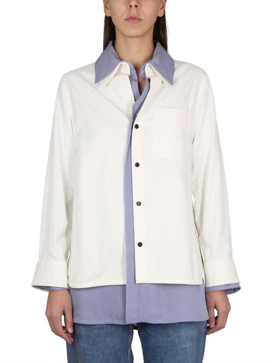 BOTTEGA VENETA CAMICIA IN COTONE DOPPIO STRATO