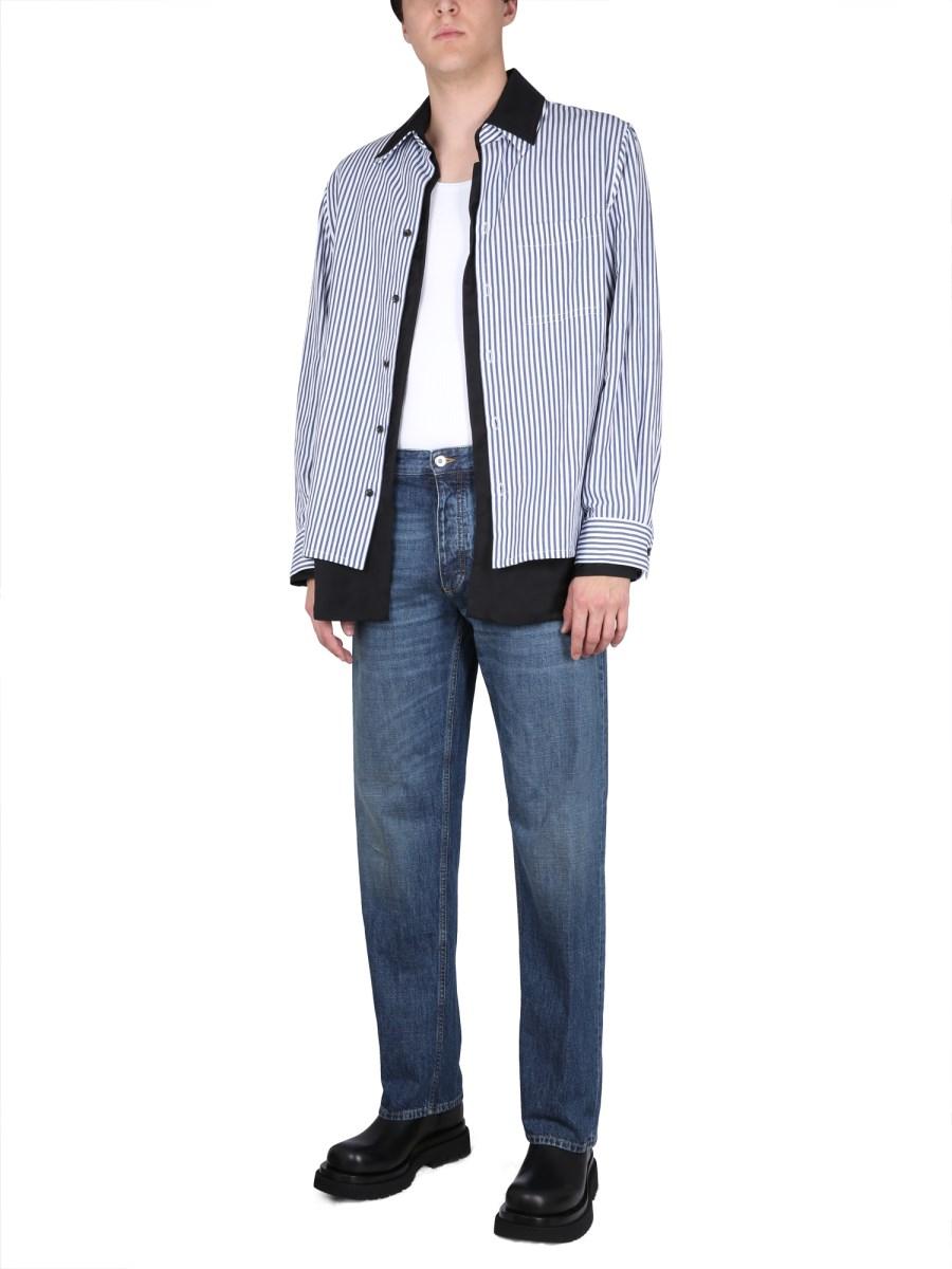 BOTTEGA VENETA CAMICIA IN COTONE E LINO