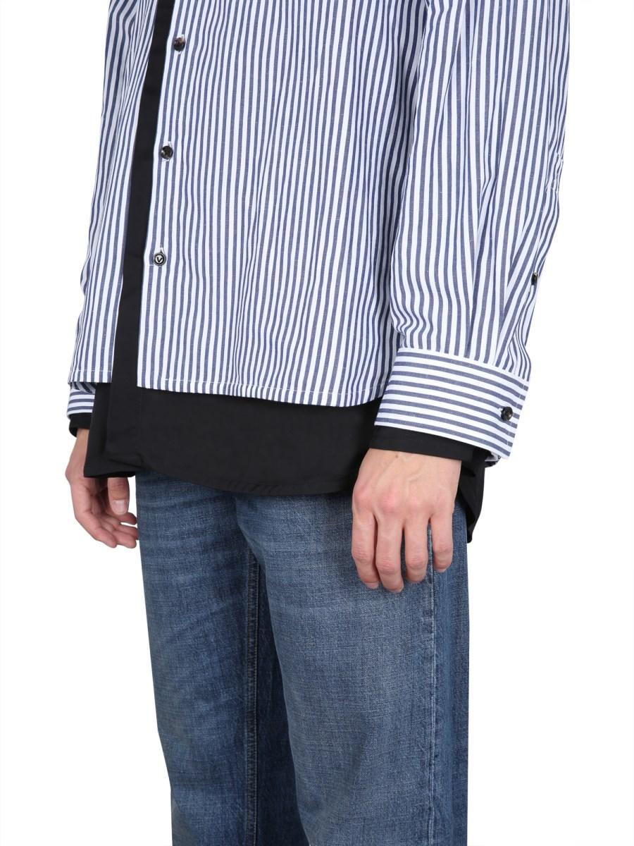 BOTTEGA VENETA CAMICIA IN COTONE E LINO