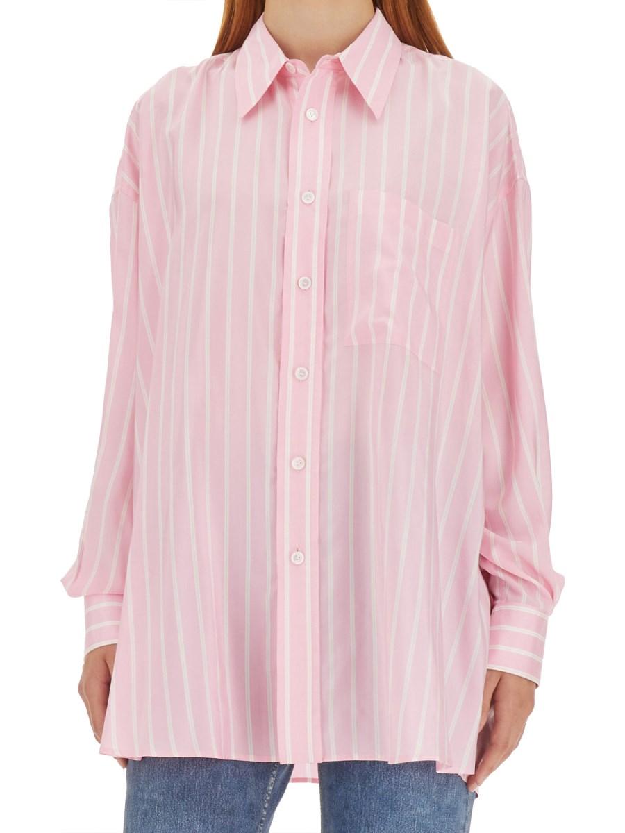 BOTTEGA VENETA CAMICIA IN SETA A RIGHE
