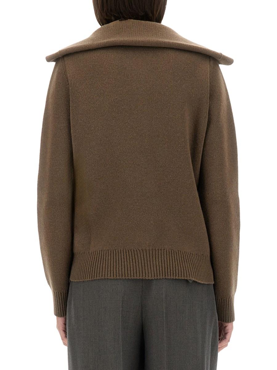 BOTTEGA VENETA CARDIGAN IN LANA COMPATTA