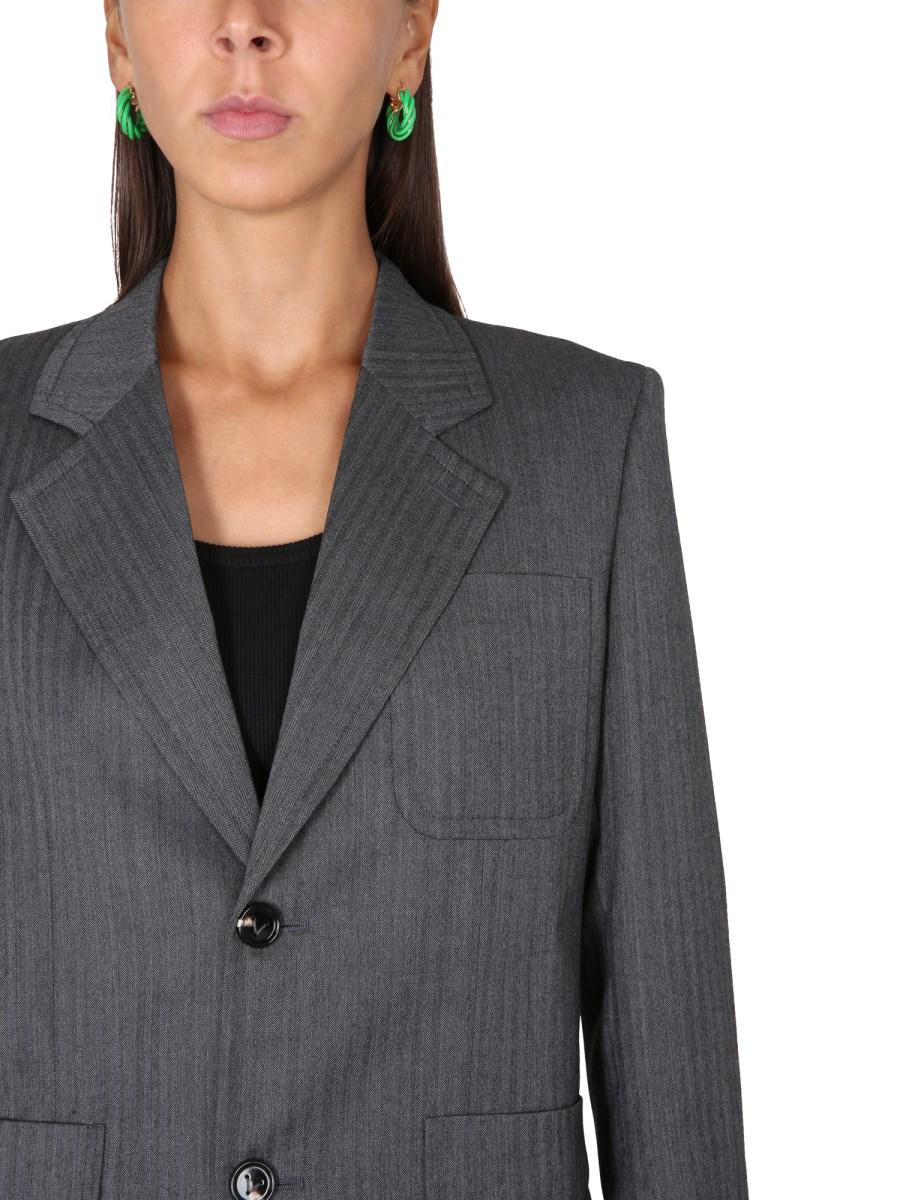 BOTTEGA VENETA GIACCA IN LANA CON MOTIVO CHEVRON