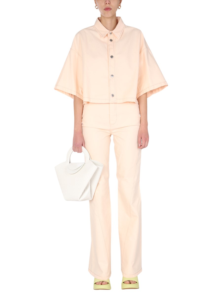 BOTTEGA VENETA JEANS FLARED IN DENIM DI COTONE