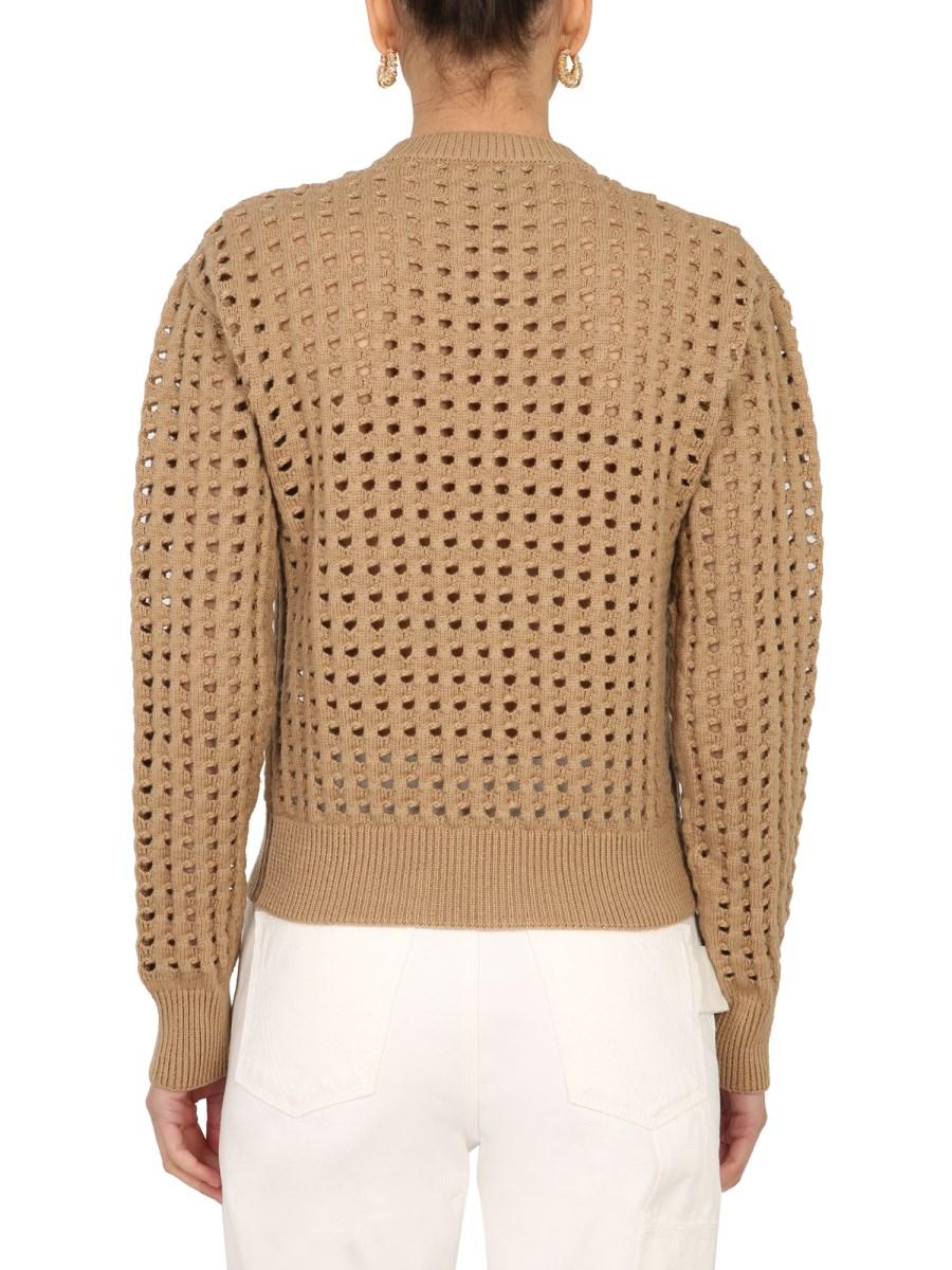 BOTTEGA VENETA MAGLIA IN LANA OPEN MESH