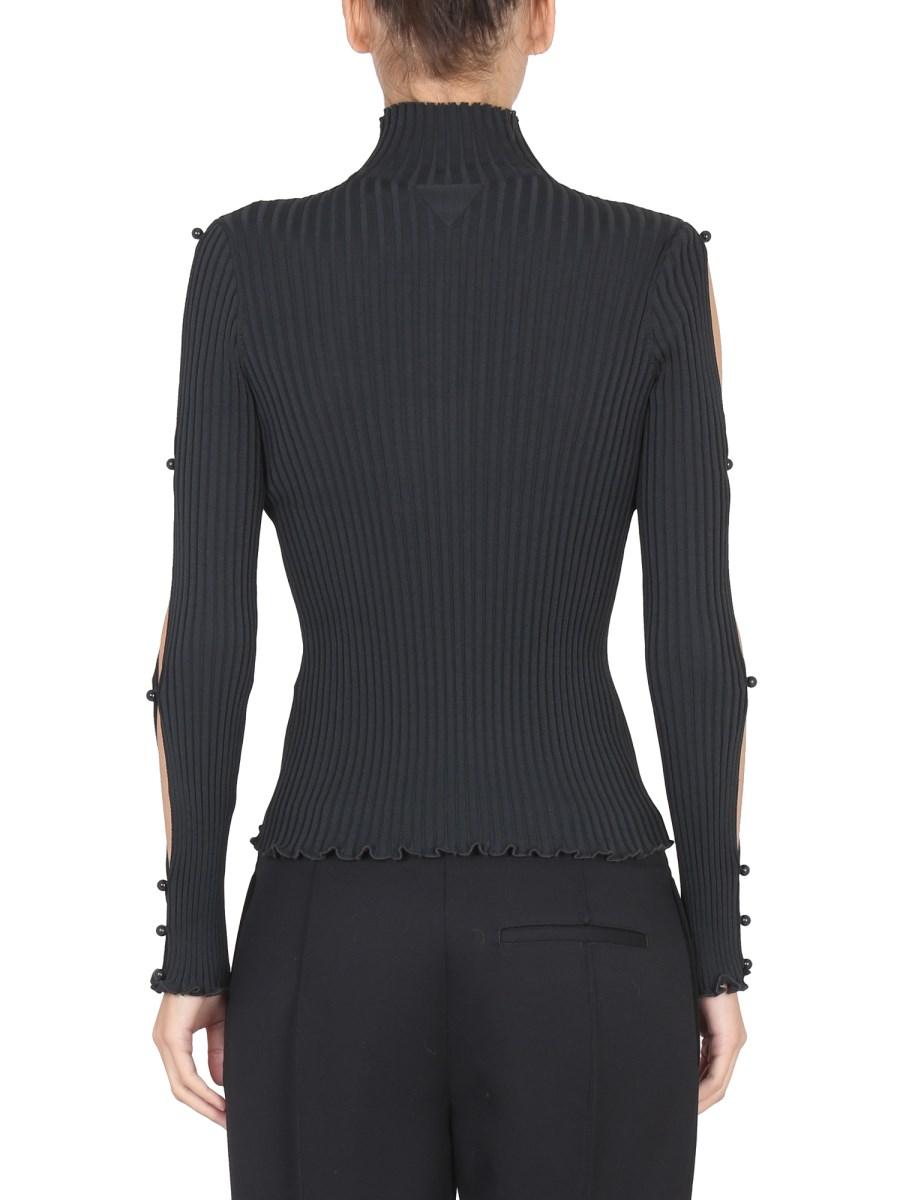 BOTTEGA VENETA MAGLIA IN VISCOSA A COLLO ALTO
