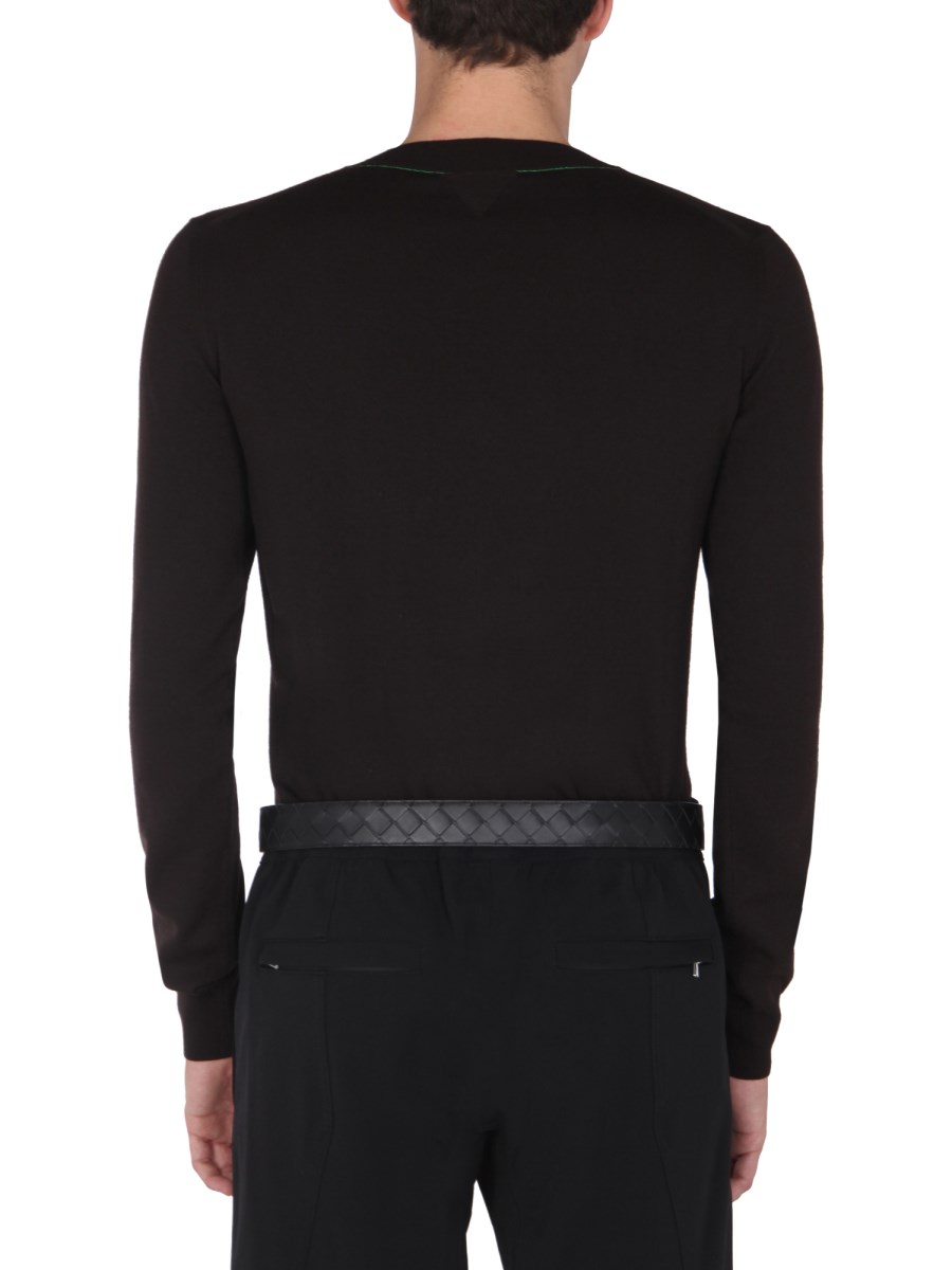 BOTTEGA VENETA MAGLIA SCOLLO A V IN LANA