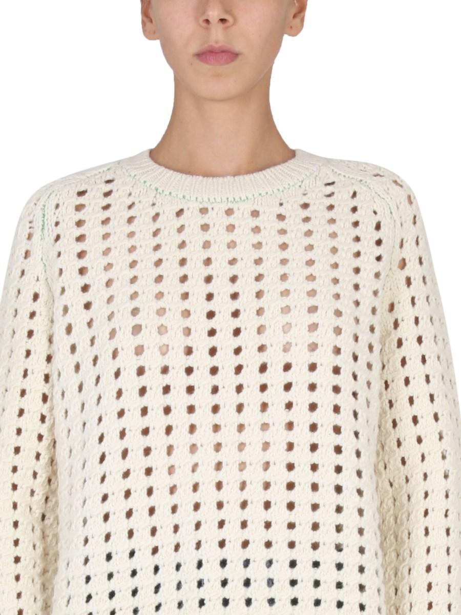 BOTTEGA VENETA MAGLIA TRAFORATA IN LANA