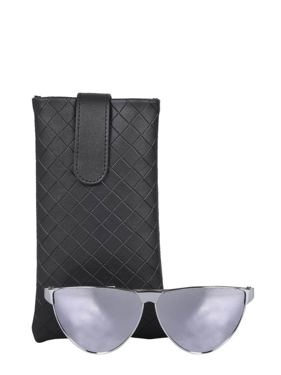 BOTTEGA VENETA OCCHIALE DA SOLE AVIATORE INCURVATI