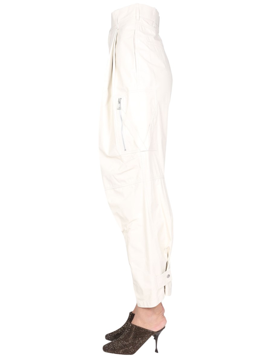 BOTTEGA VENETA PANTALONI CARGO IN PELLE LEGGERA