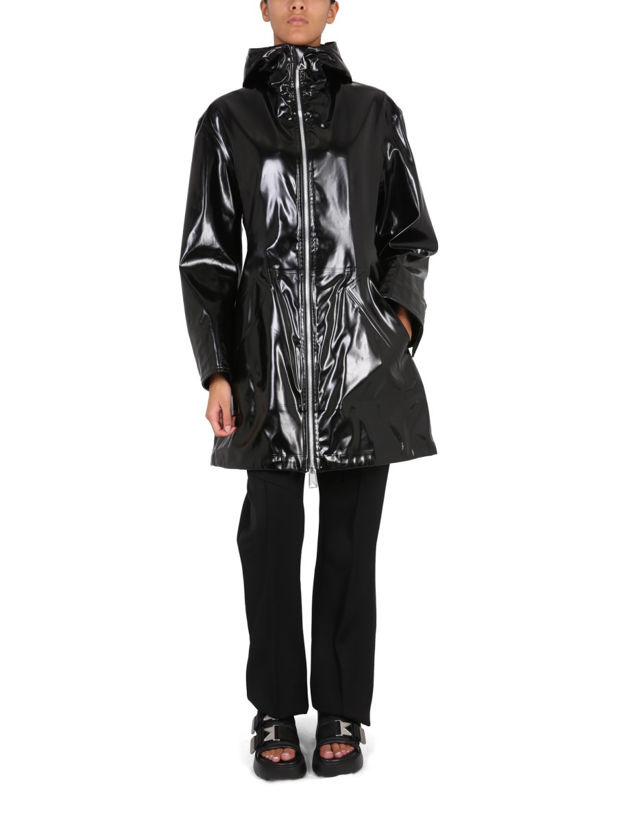 BOTTEGA VENETA PARKA IN GOMMA CON CAPPUCCIO