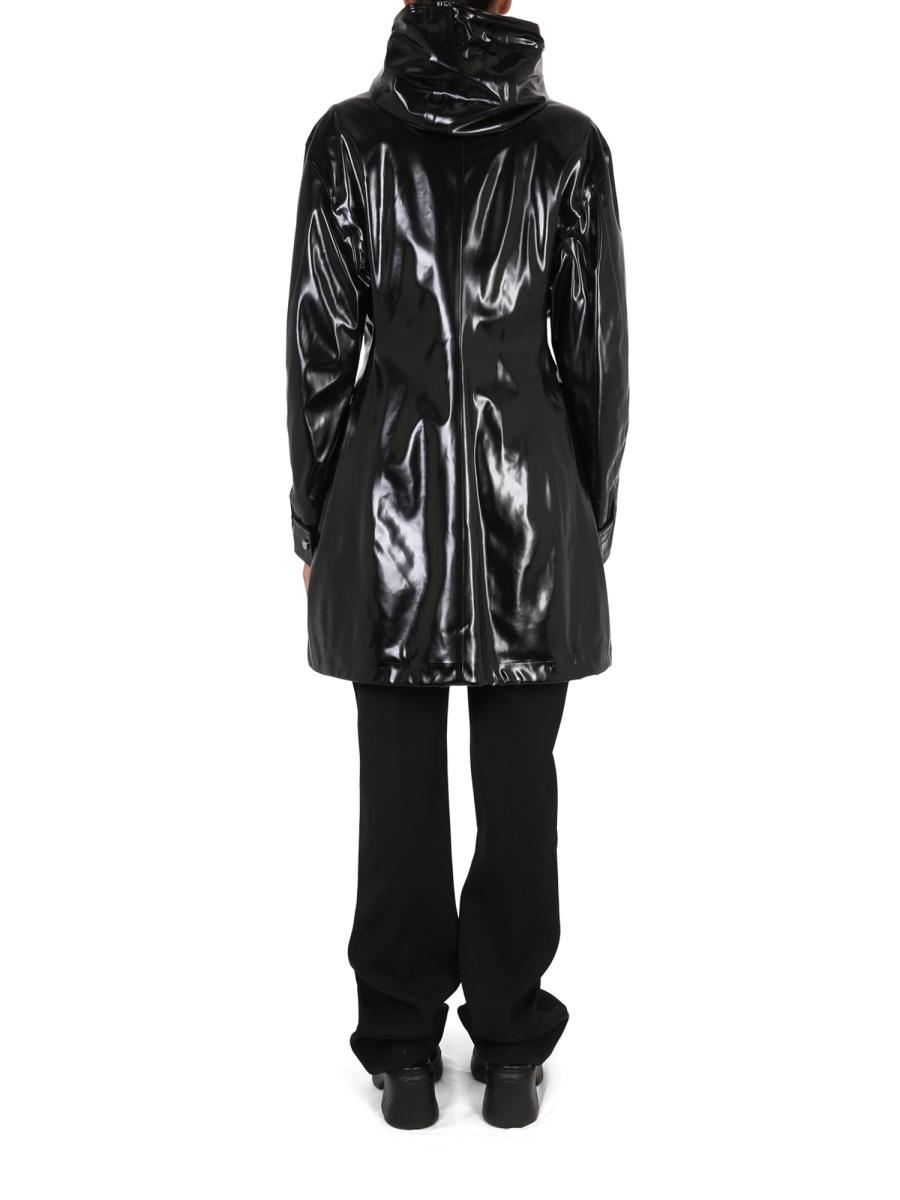 BOTTEGA VENETA PARKA IN GOMMA CON CAPPUCCIO
