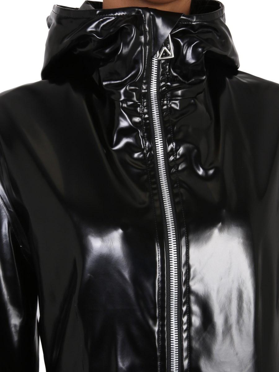 BOTTEGA VENETA PARKA IN GOMMA CON CAPPUCCIO