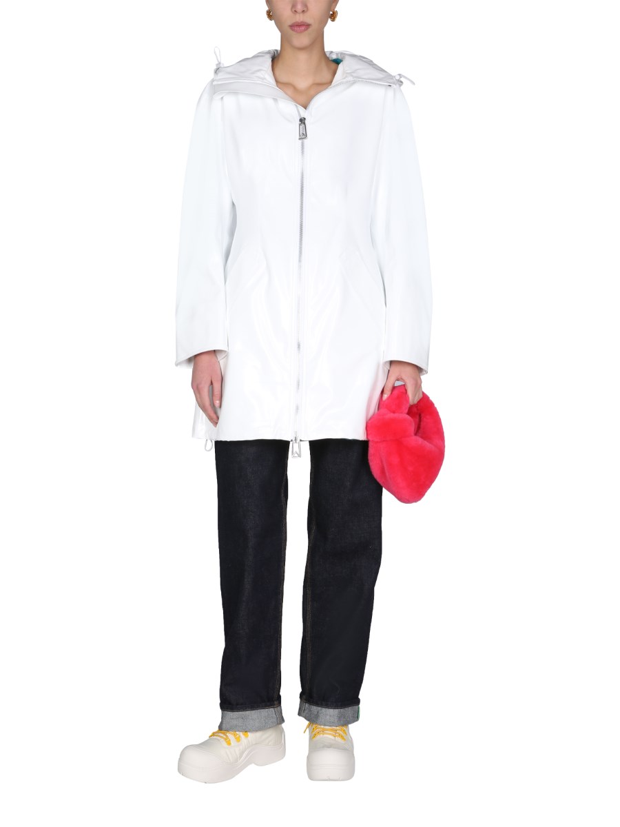 BOTTEGA VENETA PARKA IN GOMMA CON CAPPUCCIO