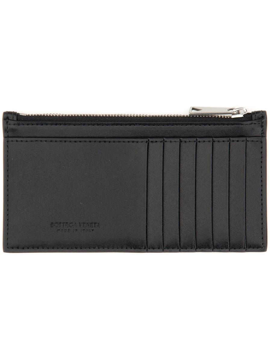 BOTTEGA VENETA PORTACARTE IN PELLE CON ZIP