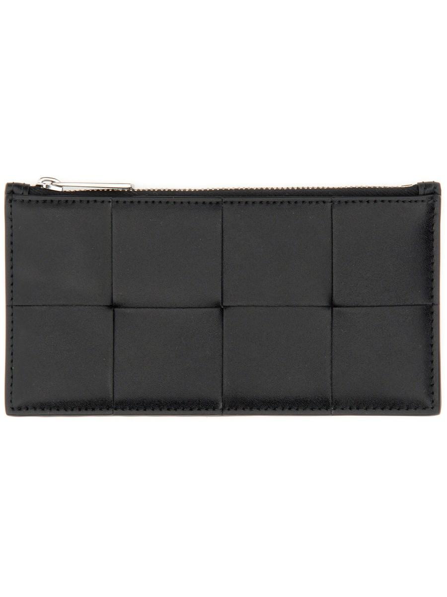 BOTTEGA VENETA PORTACARTE IN PELLE CON ZIP