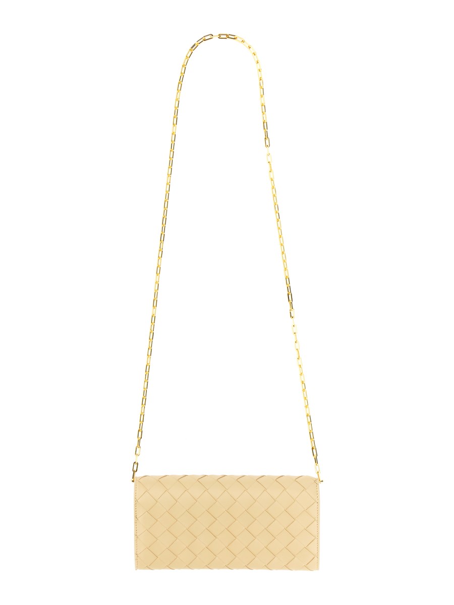 BOTTEGA VENETA PORTAFOGLIO INTRECCIATO CON CATENA
