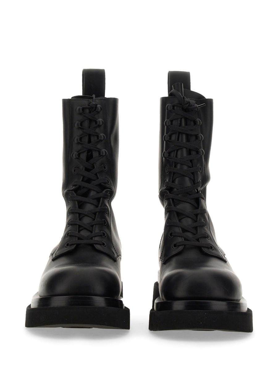 BOTTEGA VENETA STIVALE STRINGATO LUG IN PELLE