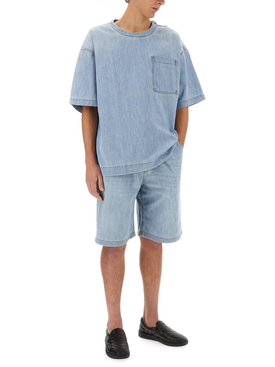 BOTTEGA VENETA T-SHIRT IN DENIM