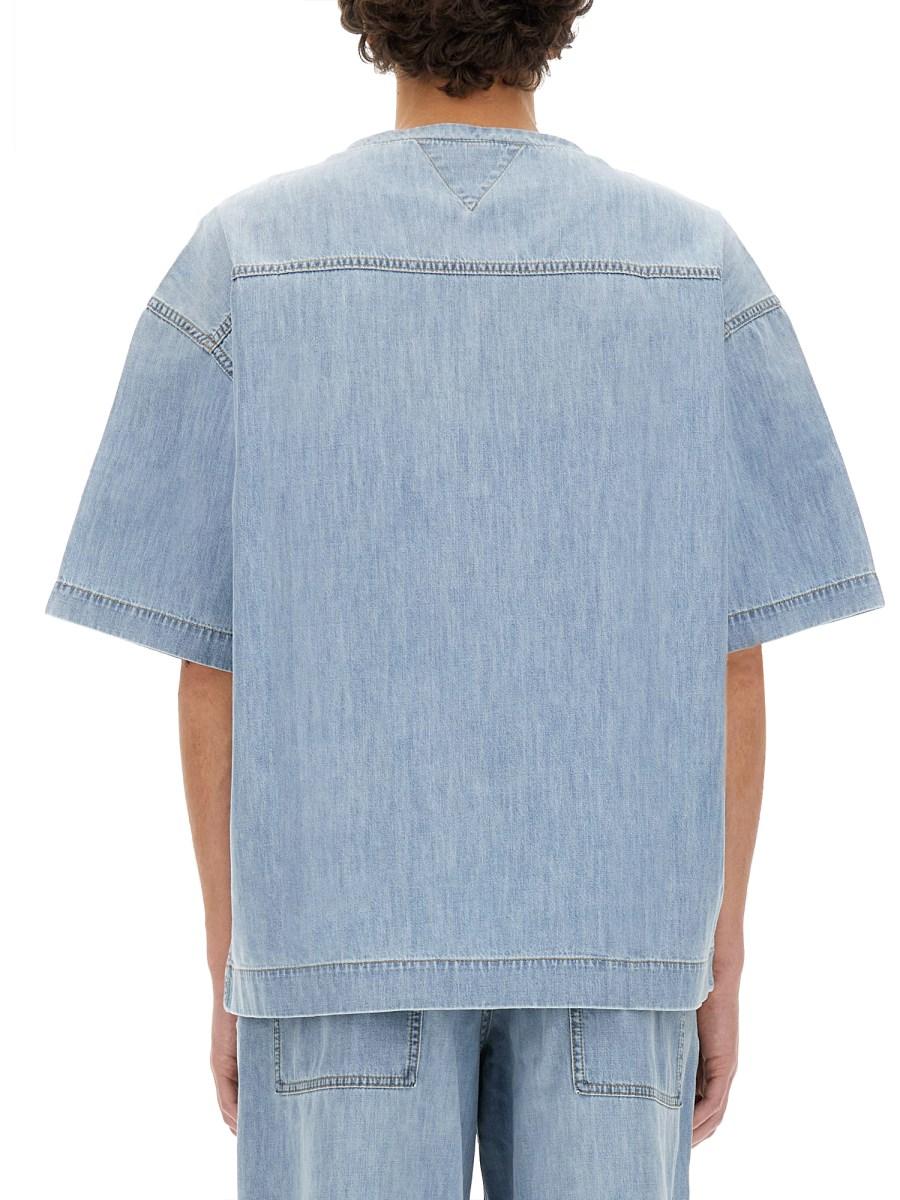 BOTTEGA VENETA T-SHIRT IN DENIM