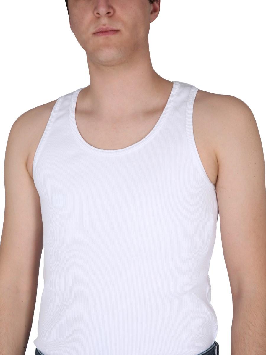 BOTTEGA VENETA TOP IN COTONE DRY STRETCH A COSTE