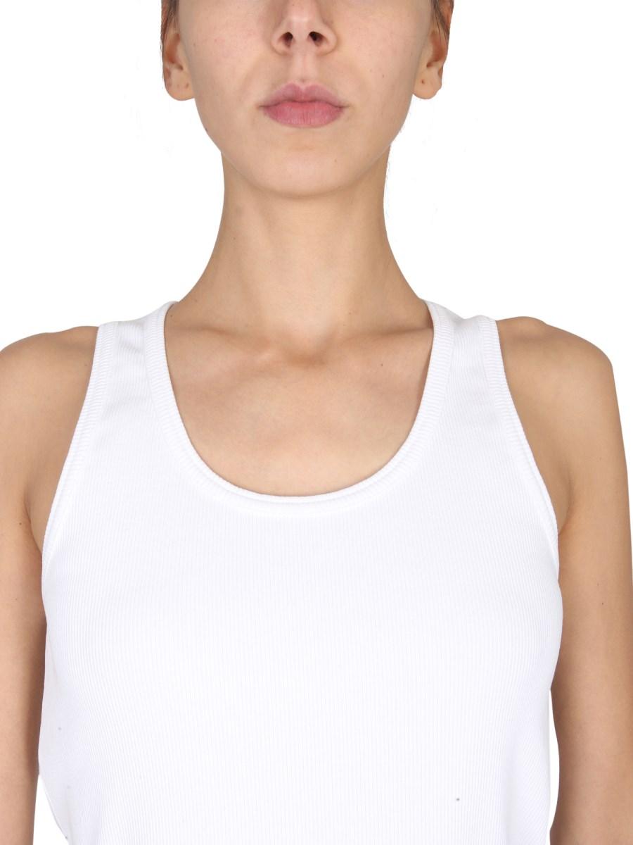 BOTTEGA VENETA TOP IN COTONE DRY STRETCH A COSTE